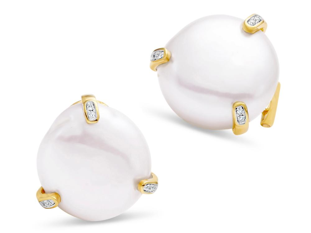 Fireball Diamond Button Earrings