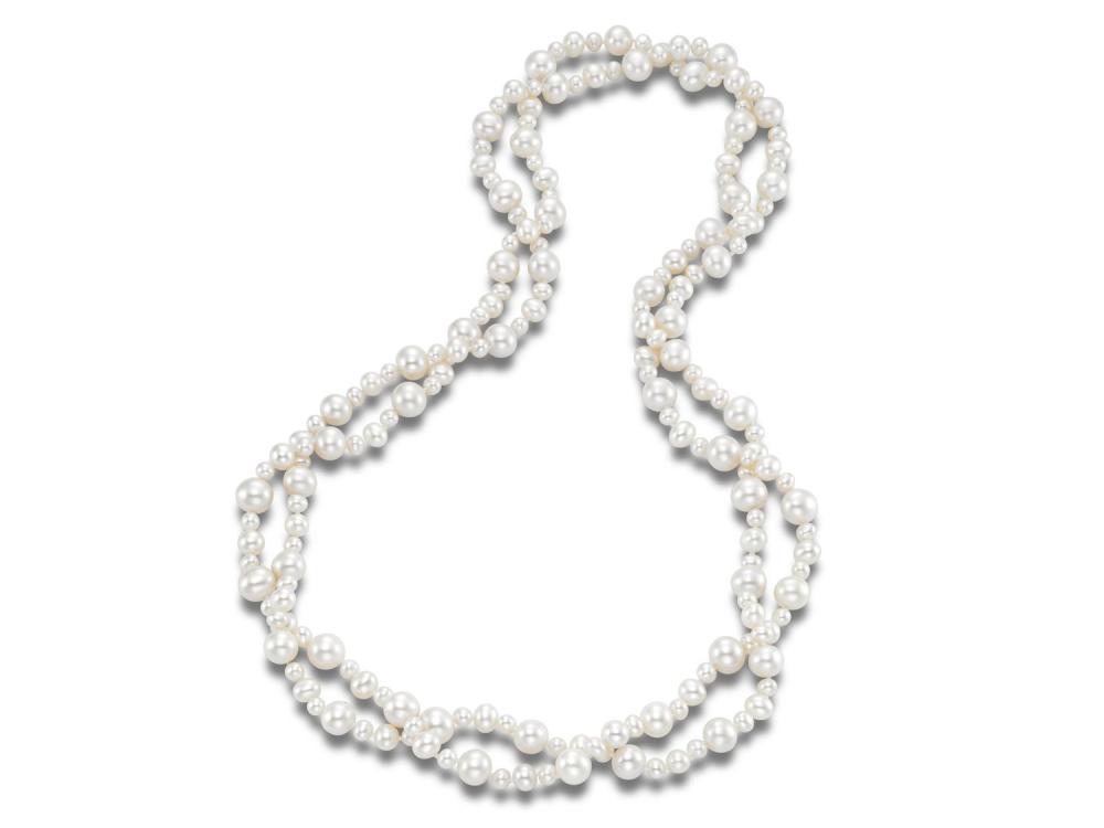 Endless Style Popcorn Pearl Strand Necklace