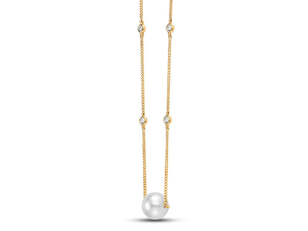 Diamond Bezel Chain Necklace