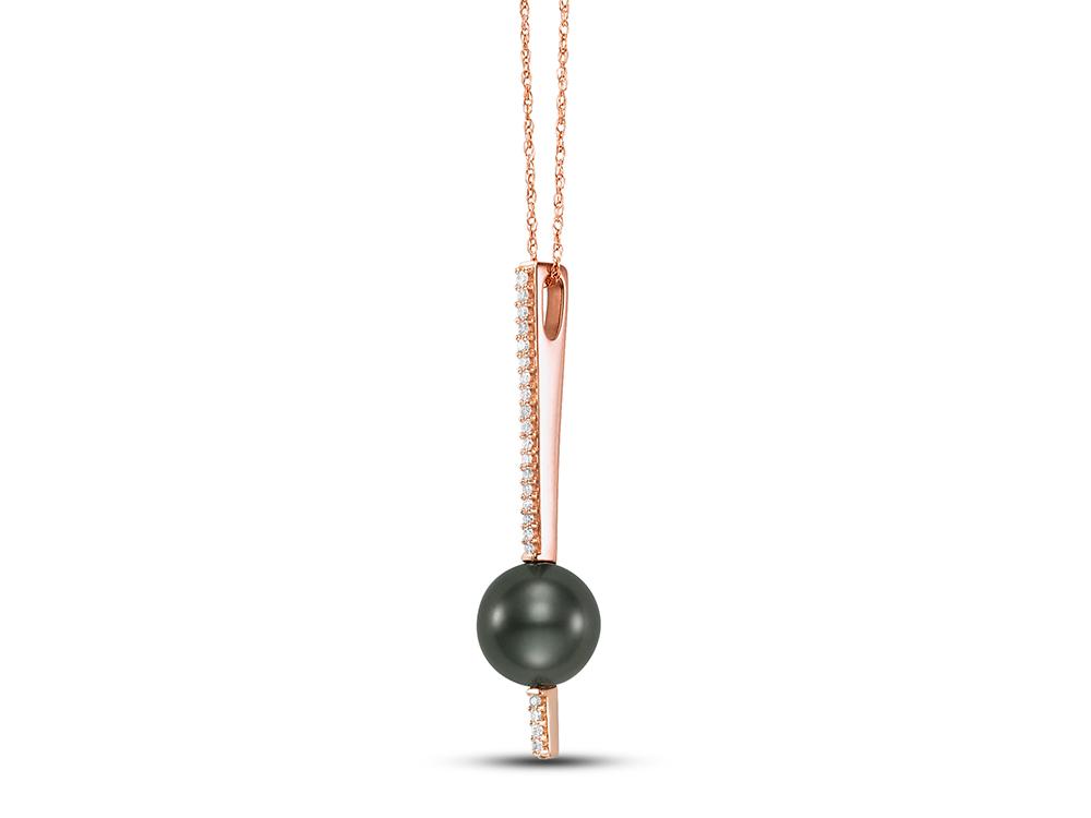 Diamond Stick Pendant Necklace