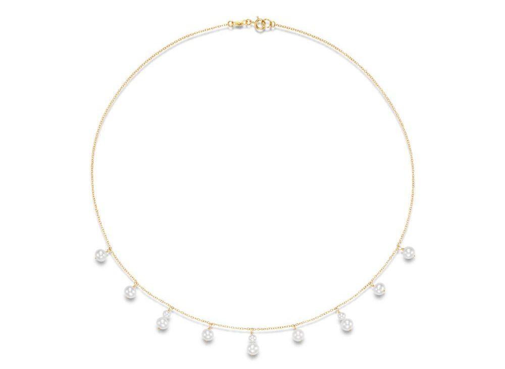 Lidia Double Pearl Charm Necklace