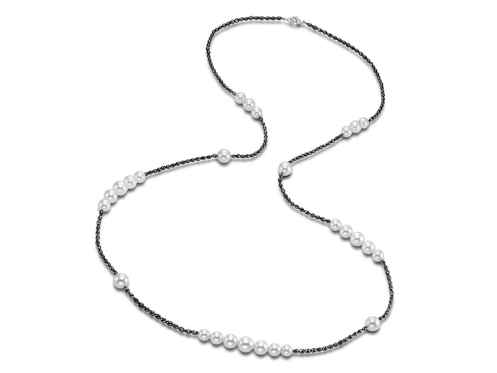 Ice Oval Black Diamond Necklace