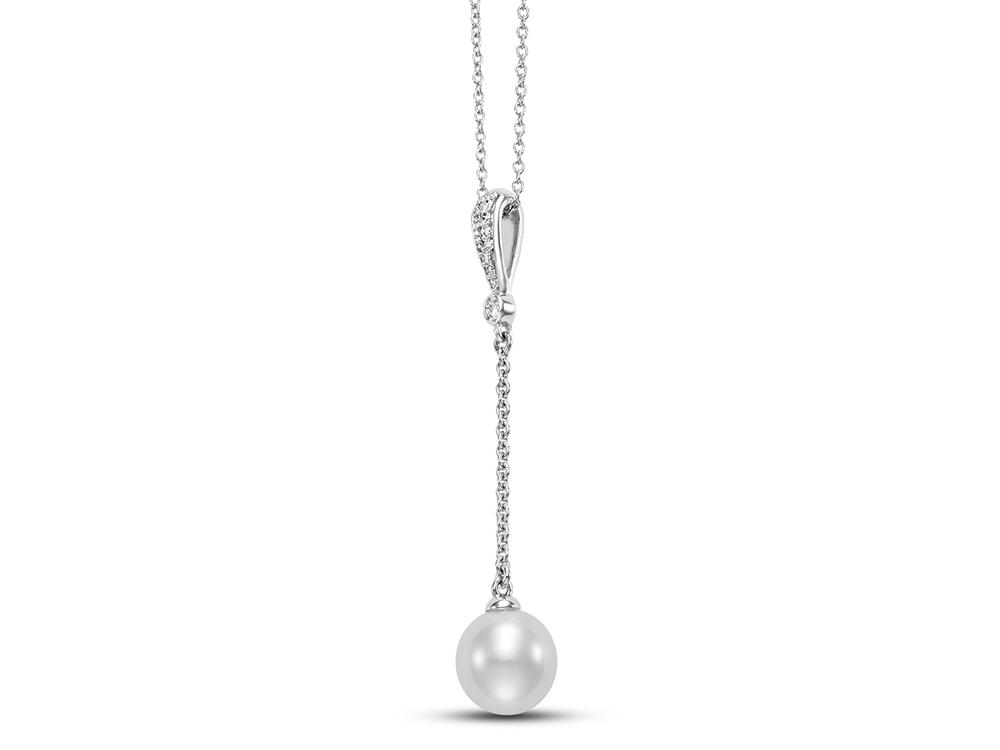 Pavee Bail Chain Drop Pendant Necklace