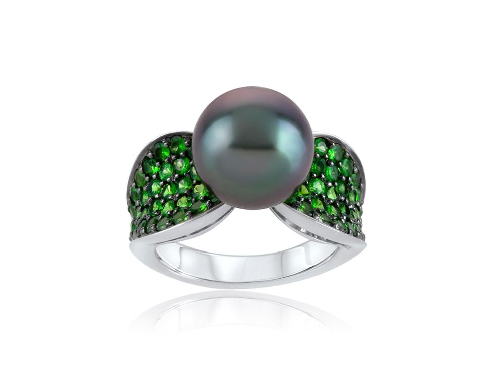Limited Edition Green Garnet Color Block Ring