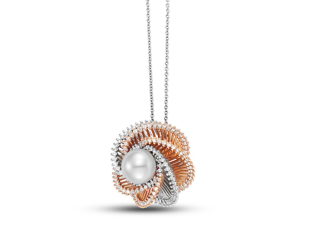 Limited Edition Floral Spiral Pendant Necklace