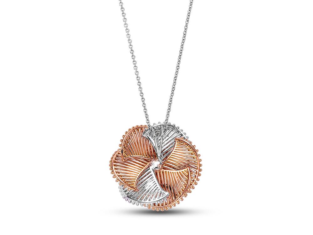 Limited Edition Floral Spiral Pendant Necklace
